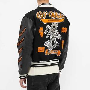 Offre Spéciale personnalisé Chenille broderie Patch hommes vestes en cuir manches Bomber Baseball Letterman Versity vestes - Product Image 3