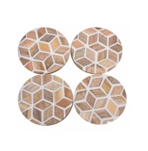 Table Decoration <b>Wood</b> Coaster With Attractive Finished Eye-Catching Handmade Coaster Tabletop <b>Wood</b> <b>Placemats</b> Coaster for Drinks - Product Image 1