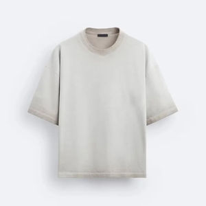 Wholesale Men's 100% Cotton T shirt Off Shoulder Heavy <b>Weight</b> Crew Neck Custom Logo Design Shirt Men's <b>Dress</b> Shirts - Product Image 4