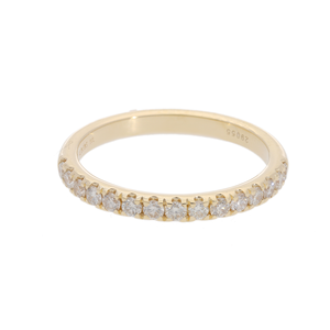 Bracelet d'éternité classique en or 14 carats 0,39CTW avec diamant rond dans un serti demi-pavé élégant et minimal pour femme - Product Image 4
