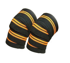 Bandes de genou en matériau élastique de qualité supérieure pour la musculation lourde / Bandes de genou de musculation lourde de qualité supérieure Compression - Product Image 2