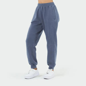 Pantalons de vêtements personnalisés du fabricant-100% coton French Terry Plain Distressed Surdimensionné Joggers Taille élastique Saison d'hiver - Product Image 3