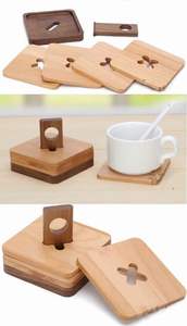 Posavasos de corcho para café, fabricante de regalos personalizados sostenibles, posavasos de madera para accesorios de mesa hechos en la India por SCI - Product Image 3