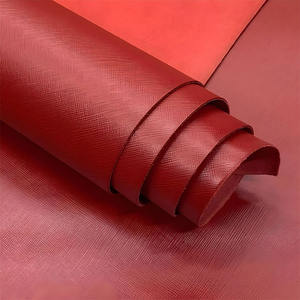 Cuir de vachette Saffiano de luxe pour sacs et portefeuilles haut de gamme, tissu en cuir véritable durable pour le bricolage et la couture - Product Image 2