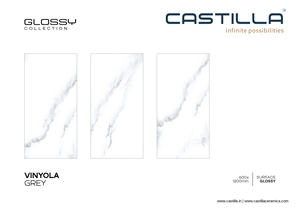 600x1200mm CARREAUX EN PORCELAINE ÉMAILLÉE DESIGN ITALIEN VINYOLA GRIS - Product Image 2