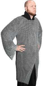 Hauberk en Maille de Chaîne Butée, Haubergeon, Armure Viking Médiévale, Maille de Chaîne Médiévale (XXX-Large) - Product Image 2