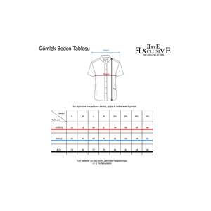 <b>White</b> and Ice Blue Plaid Checkered Chest Placket Detail <b>Slim</b> <b>Fit</b> Short Sleeve Cotton <b>Shirt</b> - Product Image 4