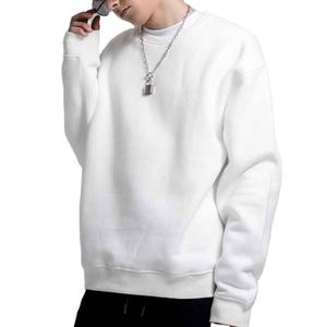 Nouveau sweat-shirt en molleton 100 % coton épais pour homme, style américain haut de gamme, respirant, coupe ample, avec broderie du logo sur le devant - Product Image 1
