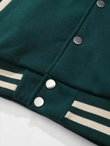 เสื้อแจ็คเก็ตวาร์ซิตี้แบบมีแขนขนสัตว์สั่งทำคุณภาพสูงจากโรงงาน เสื้อแจ็คเก็ตวาร์ซิตี้ผู้ชายคุณภาพสูง - Product Image 4