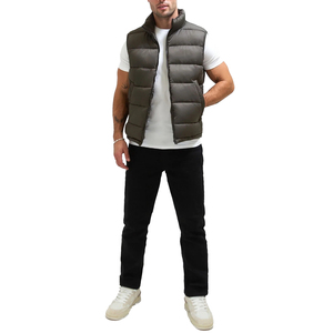 Offre spéciale Streetwear à capuche hiver uni marron épais doublure GSM veste bouffante broderie personnalisée imperméable réversible - Product Image 4