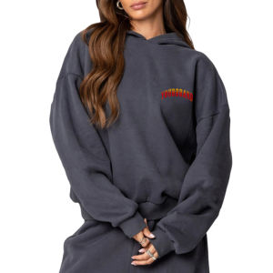 Sudaderas con capucha de alta calidad para mujer, sudaderas con capucha de gran tamaño con hombros caídos, sudadera de algodón 100% 300GSM para mujer - Product Image 1