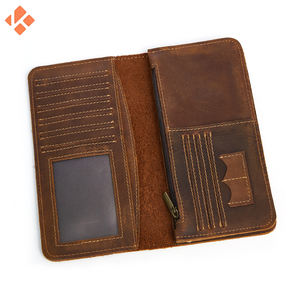 Funda de cuero para pasaporte Diseño personalizado de lujo Cartera de viaje de cuero genuino para pasaporte - Product Image 3