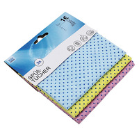 Tissu non tissé en viscose et polyester écologique, antidérapant, à pois carrés, robuste, pour usage en cuisine, taille personnalisable, aiguille