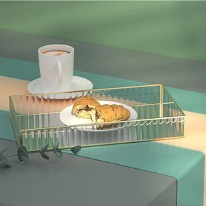 Bandeja de Servicio Moderna Rectangular de Cristal, Decorativa y Móvil, para Baño, Encimera de Cocina, Comedor, Bar, Uso en Ramadán - Product Image 4