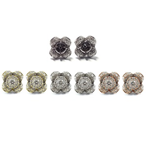 Bijoux OEM, design spécial, haute qualité, or rose massif 18 carats, diamant véritable, forme de fleur mignonne, fiançailles, mariage, fête - Product Image 4