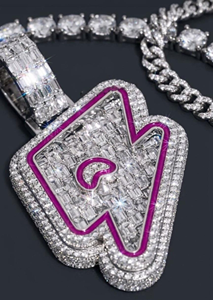 Colgante de Lujo VVS Moissanite con Diamantes Corte Baguette Brillantes, Estilo Hip Hop, Plata de Ley 925, Colgante de Alta Gama - Product Image 3