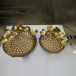 Cuenco decorativo redondo con diseño de forma de rama de árbol chapado en oro, cuenco de accesorios de cocina de Metal de latón de acero inoxidable - Product Image 4