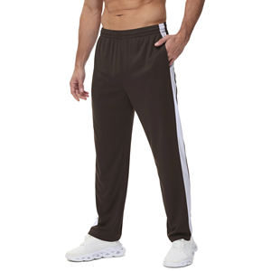 Logo personnalisé de haute qualité pantalons de course pour hommes pantalons de survêtement de jogging lavés couleur unie Fitness pantalon droit et ample pour hommes - Product Image 2
