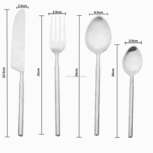 Ensemble cuillère fourchette en acier inoxydable miroir brillant de haute qualité ensemble de couverts de luxe réutilisables pour restaurant et hôtel - Product Image 6