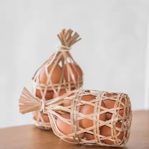 Premium Handwoven Bamboo <b>Egg</b> Baskets <b>Eco</b>-Friendly & Durable Storage From Viet Fargimex Wicker Crafts - Product Image 2