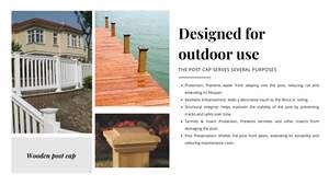 Capuchon de poteau décoratif en bois de pin à dessus plat pour clôture ou poteaux d'escalier - Product Image 4