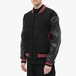 Chaquetas Varsity de Diseño Superior para Hombre, Ropa de Invierno OEM al por Mayor 2025, Chaquetas Personalizadas de Alta Calidad con Mangas de Lona y Cuero - Product Image 1