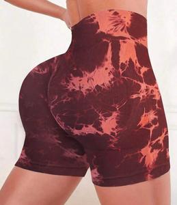 Short de fitness à haute élasticité pour femmes Leggings taille haute respirant Short de yoga à séchage rapide en Spandex/Nylon motif solide - Product Image 3