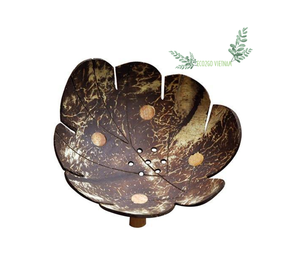 Jabonera de cáscara de coco de alta calidad Eco2go Vietnam Bandeja de baño personalizable con función de drenaje Opciones de embalaje de forma personalizada - Product Image 1