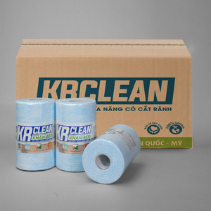 Krclean-Toallitas de cocina de 1 capa, 200 hojas, azules, 20x20cm, rollo de papel absorbente para limpiar superficies de cocina - Product Image 3