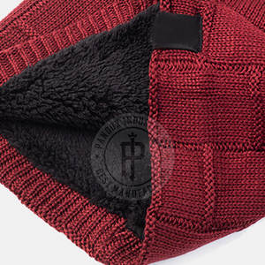 Super calidad 100% poliéster venta al por mayor gorro de invierno gorro logotipo impreso personalizado gorros sombrero para Unisex - Product Image 5