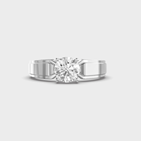 Bague classique en argent 925 sertie de moissanite et de diamants pour homme, finition polie de luxe, cadeau d'anniversaire de mariage