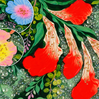 Peintures murales modernes en porcelaine cristalline à motifs floraux, personnalisées, vente en gros, décoration botanique pour la maison, salon - Offre spéciale