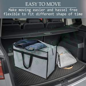 Très grands sacs fourre-tout pliables en jute naturel, lin noir avec poignées, qualité supérieure, parfaits pour ranger les vêtements et les couvertures. - Product Image 4