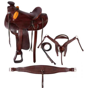 Selle de cheval en cuir de style western |   Qualité supérieure, fabriqué à la main |   Confort, durabilité, style |   Équipement d'équitation professionnel 2026 Heavy Duty - Product Image 1