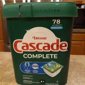 Cascade Complete 78 unités Fresh Scent ActionPacs Détergent pour lave-vaisselle à usage domestique Dosettes de savon Détergent pour lave-vaisselle de qualité supérieure - Product Image 1