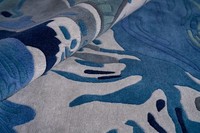 Aqua Sail Muster Hochfloriger Dicker Neuseeland-Wollteppich Handgetufteter Teppich Anti-Shed Anti-Fleck Weiche Textur Handgetufteter Teppich