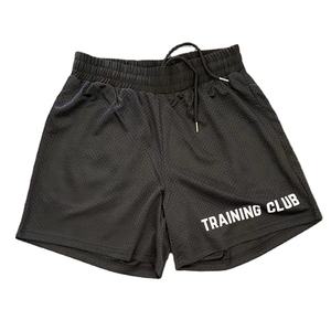 Nuevos pantalones cortos de malla Fitness Powerlifting con tecnología de sublimación de poliéster impresa con gráfico antiarrugas de 5 pulgadas - Product Image 1