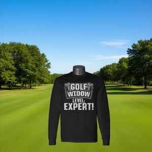 <b>Long</b> <b>Sleeve</b> <b>Golf</b> Widow Wife Level Golfer T-<b>Shirt</b> Promotional Golfing Apparel - Product Image 3