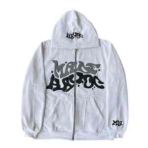 Les bases de la conception personnalisée avec fermeture éclair pour hommes les plus à la mode Sweat à capuche imprimé bouffant Sweat à capuche Boxy pour hommes - Product Image 2