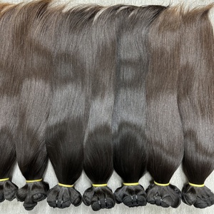 Extensions de cheveux Dream Hair Premium Baby Hair Weft, cheveux vierges vietnamiens, cuticules alignées, lisses et soyeux, aspect naturel, fabrication à la machine - Product Image 2