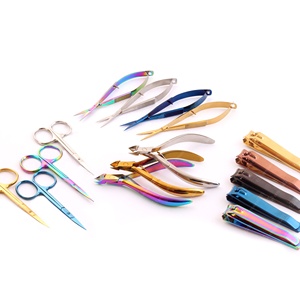 Cortaúñas profesional más vendido, cortaúñas de acero inoxidable para cutículas de arcoíris, juego de herramientas de manicura con logotipo personalizado - Product Image 2