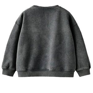 Color sólido Lavado ácido Sudadera Ropa de invierno 100% Algodón Estilo casual Ropa de moda - Product Image 2