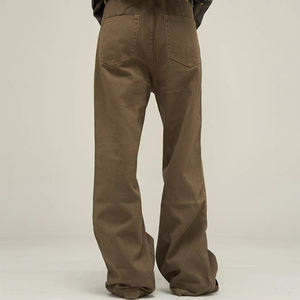 กางเกงยีนส์ทรงตรงสำหรับผู้ชายแฟชั่นใหม่ ขายส่ง รับทำโลโก้ สีอ่อน ระบายอากาศได้ดี - Product Image 5