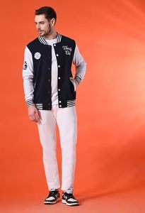 Chaquetas universitarias con parches y logotipo personalizado para hombre, chaquetas universitarias para mujer, chaquetas de béisbol con logotipos de chenilla, chaquetas de lana y cuero - Product Image 3