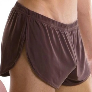 Ropa de dormir suelta y cómoda para hombre, calzoncillos tipo bóxer, pijama, ropa interior con abertura lateral, calzoncillos cortos, tronco Sexy - Product Image 1