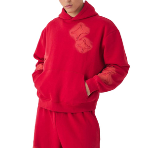 Conjunto de Sudadera con capucha y Jersey personalizado a la moda de alta calidad, conjunto de pantalones de chándal acampanados y Sudadera con capucha desgastada para hombre OEM - Product Image 4