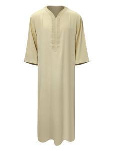 Meilleure vente de vêtements islamiques pour hommes Thobe musulman arabe Thobe vente en gros Jubba pour hommes vêtements islamiques pour hommes Thob élégant - Product Image 1