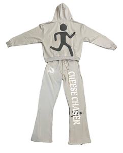 ชุดออกกำลังกายผ้าฝ้ายแบบ100% มีฮู้ดสำหรับผู้ชายชุดเสื้อผ้าไซส์พิเศษสำหรับผู้ชาย - Product Image 2