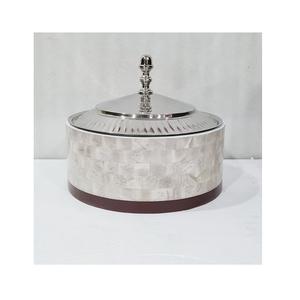 Olla para servir comida caliente de madera y nácar con calidad premium, personalizada OEM, tipo cacerola para bodas. - Product Image 6