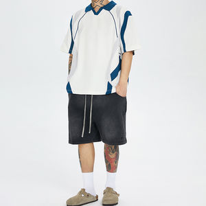 กางเกงขาสั้นผู้ชายสำหรับใส่วิ่งออกกำลังกายแบบลำลองแห้งเร็วกางเกงขาสั้นเอวยางยืดระบายอากาศได้ดีกางเกงขาสั้นสำหรับเล่นกีฬาสีทึบซีดจางใส่ฤดูร้อนโลโก้ได้ตามต้องการ - Product Image 4